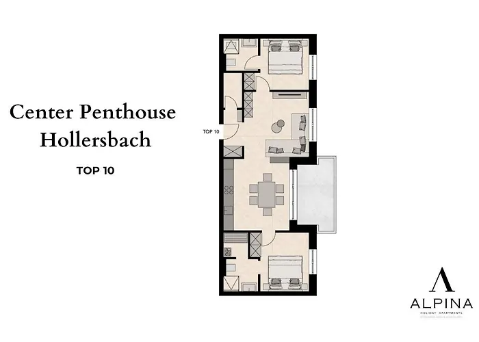 Center Penthouse Hollersbach 10 By Alpina-holiday Apartment